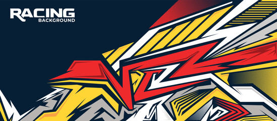  abstract racing design, car wrap design, car decal design, modern racing pattern, racing pattern design © skc