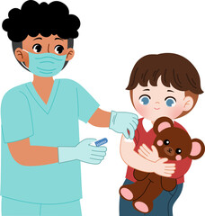 kid getting vaccination immunization 