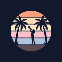 Basketball vintage t-shirt design.