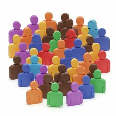 Unified Assembly: A vibrant assembly of abstract figures, each representing a unique individual, united in a circle, symbolizing unity, collaboration, and the power of diversity. 