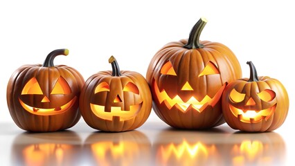 Cartoon witch girl with pumpkin bucket walking on yellow background