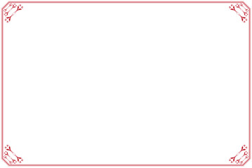 Obraz premium Minimalist Red Rectangle Line Frame Border. 939