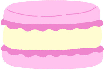 pink cake isolated on white macarong
