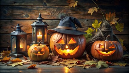 Obraz premium Hand garnishing a cocktail with orange slice, spooky theme