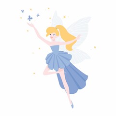 little fairy with magic wand