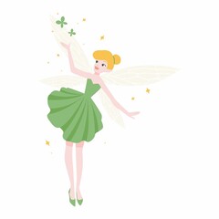 fairy green dress with butterfly