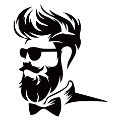 gentleman hair style illustration