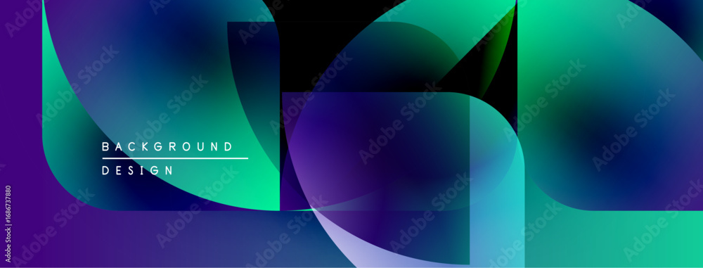 Aufkleber abstract gradients overlap, creating dynamic visual effect. modern design elements suggest innovatio