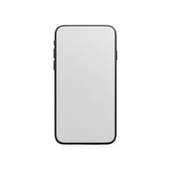 Isolated Smartphone Mockup with Transparent Background in Gray Color