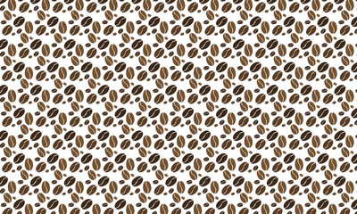 Coffee Bean Pattern Background in Various Shades of Brown coffee beans texture