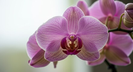 Fototapeta premium Pink orchid close up