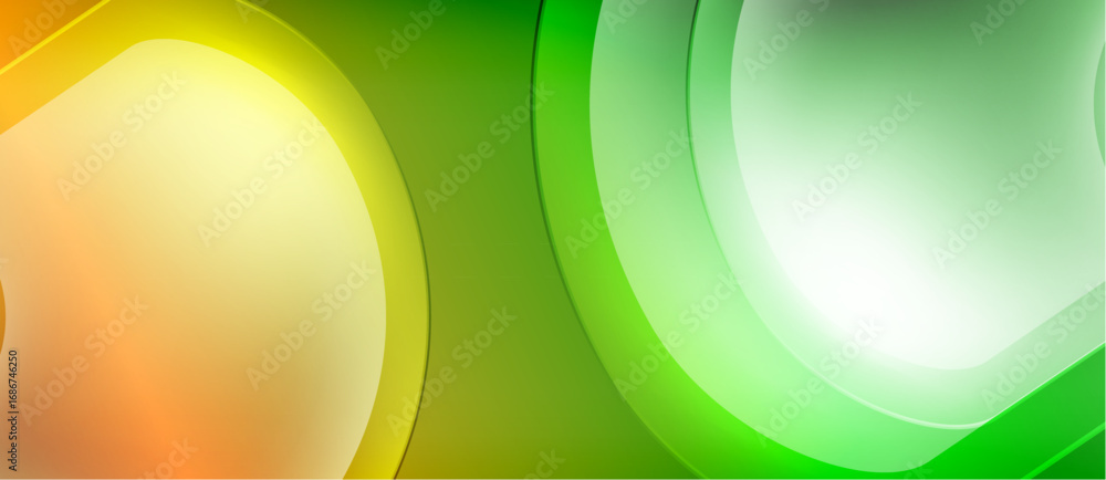 Aufkleber abstract design features vibrant gradients, smooth curves, dynamic shapes. colors blend seamlessly c