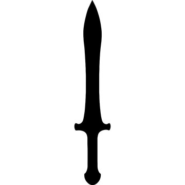 Black silhouette of xiphos sword