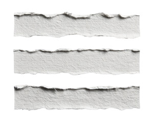 Fototapeta premium Three horizontal strips of torn white paper (9)