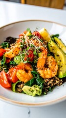 Healthy Shrimp Quinoa Bowl Restaurant