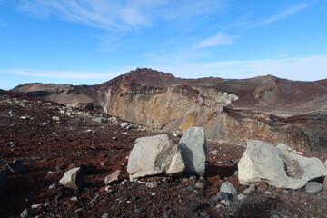 富士山の火口