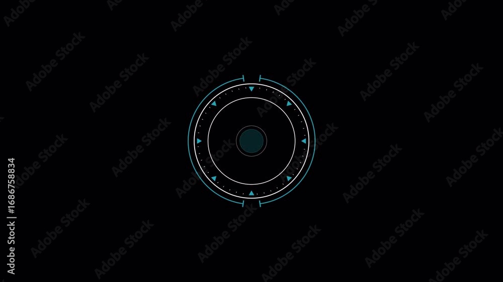 Poster abstract futuristic interface design animation