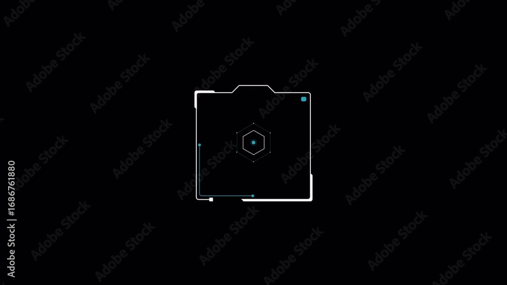 Aufkleber abstract futuristic interface transition animation