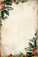 Vintage Christmas Journal Page &ndash; Sheet Music Texture &mdash; Classic Look #135