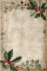 Vintage Christmas Journal Page &ndash; Neutral Paper &mdash; Handmade Feel #136