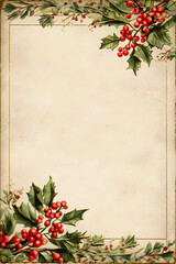 Vintage Christmas Journal Page &ndash; Aged Ledger &mdash; Handmade Feel #184