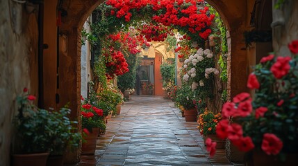 Fototapeta premium flowers in the street