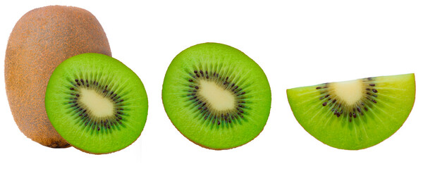 kiwi fruit on white background
