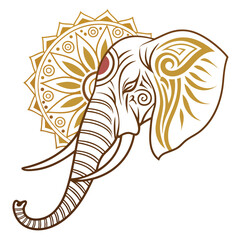 vector image of an elephant