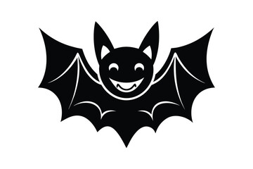 Cute Chibi Witch and Bat Vector Design on White Background
