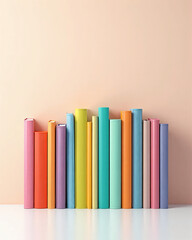 Fototapeta premium stack of colorful books