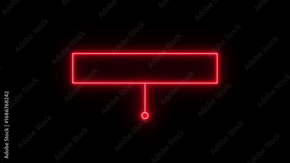Fototapete animated glowing callout elements and hud graphics. red color ,neon callout elements designed for te