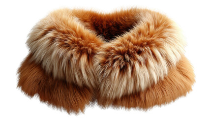 Obraz premium Luxe Fox Fur Accent: A luxurious fox fur collar, displaying a rich blend of warm brown hues. The soft texture creates an aura of elegance. 