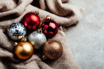create handcrafted christmas card displayed elegantly on linen napkin featuring festive ornaments