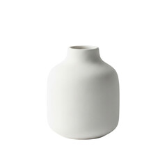 Minimalist Ceramic Vase Isolated on White Background &ndash; Scandinavian Modern Design Photography