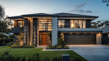 Fototapeta premium Modern home exterior