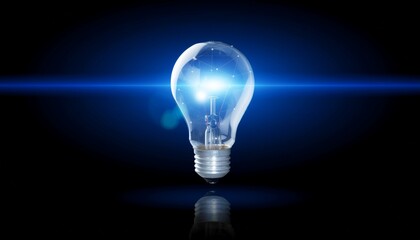 Light bulb abstract design, glowing geometric patterns, modern corporate innovation concept background