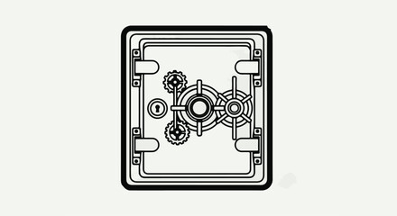 Intricate gears and lock mechanism inside an open safe, symbolizing security and protection.