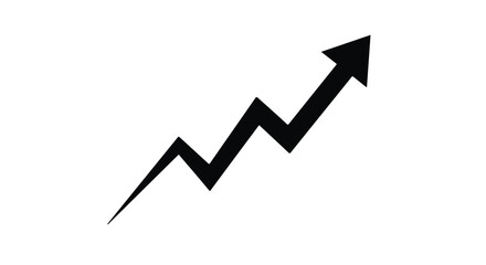 Upward trending graph symbolizing growth and success