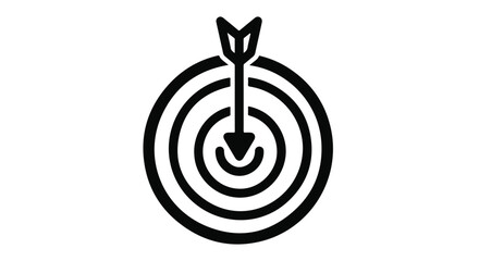 Target with arrow hitting the bullseye, symbolizing success and achievement.