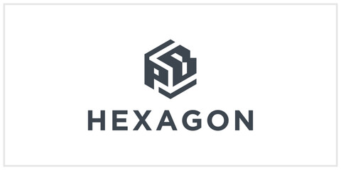 PB hexagon logo design inspiration © EDY