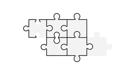 Incomplete puzzle with one piece detached, symbolizing a missing element or challenge.