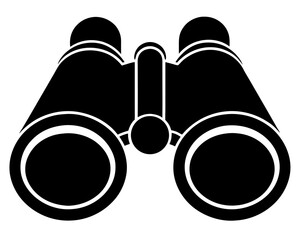 Binoculars Silhouette – Exploration, Adventure and Vision Illustration