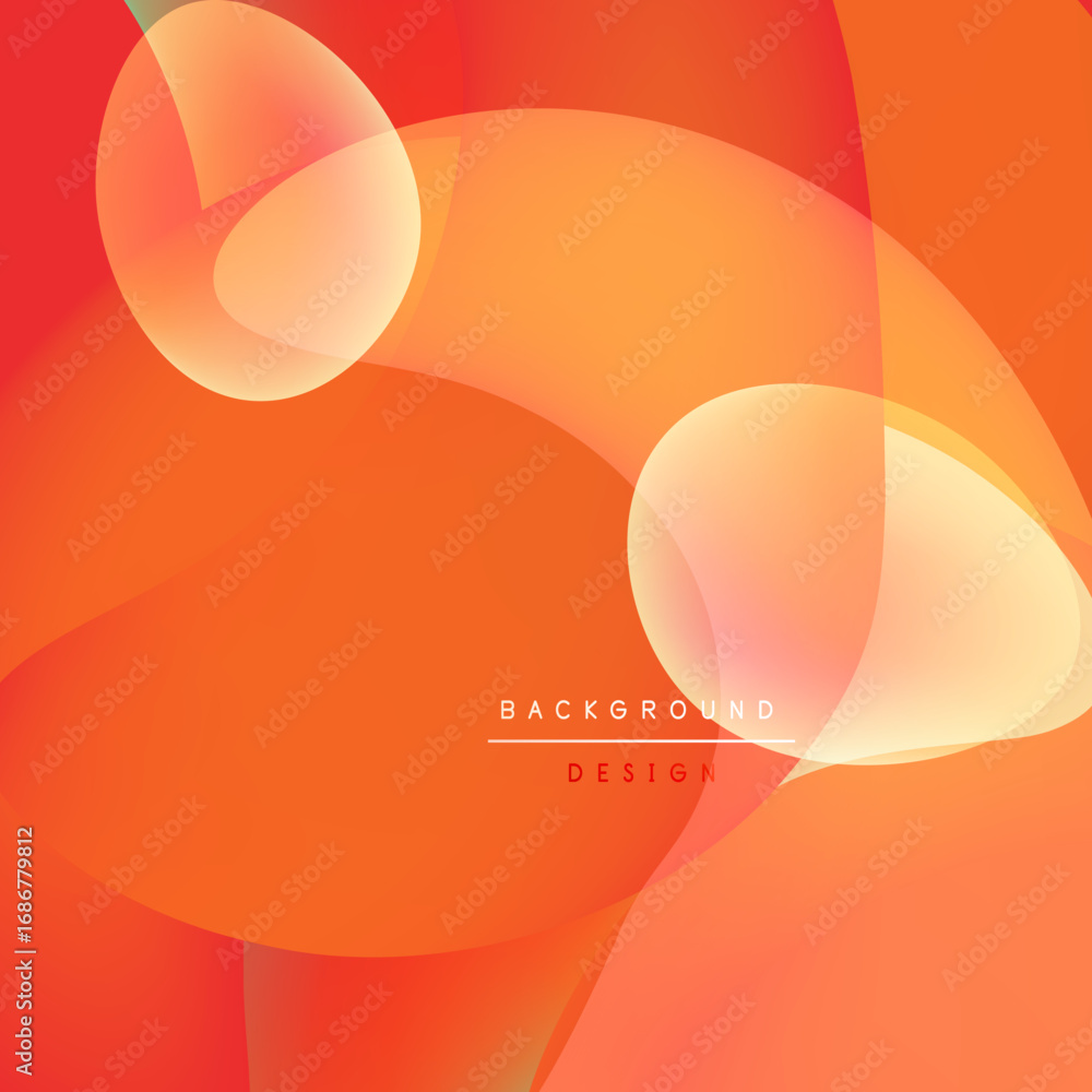 Poster abstract orange background. overlapping shapes create soft gradients, modern design elements. minima