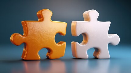 Obraz premium Puzzle. Business strategy, success solution, jigsaw games symbol. Idea metaphor. Creative idea, connection, challenge, partnership, teamwork, match