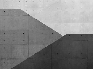 Cement concrete wall grey background Modern building Space Architecture details Abstract background