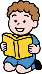 Cartoon Illustration of Happy Children kid
