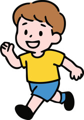 Cartoon Illustration of Happy Children kid