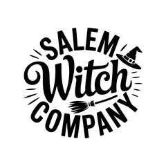 Salem Witch Company. Vector Design Isolated on White Background