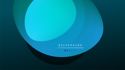 Abstract layered shapes, blue hues, dark background. Minimalist design, smooth gradients, modern aesthetic. Simple composition, elegant presentation.