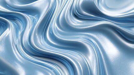 Obraz premium Abstract swirling blue and white liquid metal texture